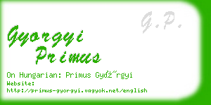 gyorgyi primus business card